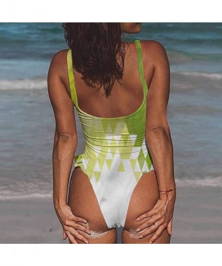 Bottoms Bathing Suit Green- Abstract Seaweed Nature for Beach/Hiking Activities - Multi 03-one-piece Swimsuit - C619E7CECG7