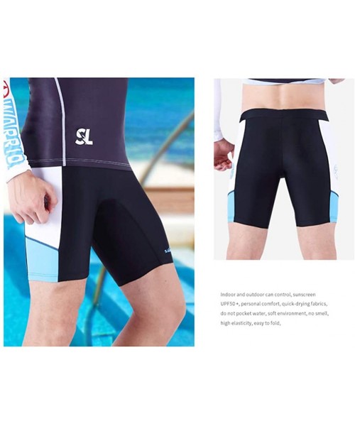 Racing Men Jammer Chlorine Resistant Drawstring Racing Swim Trunk - Black/White - CV18R5EE42Y