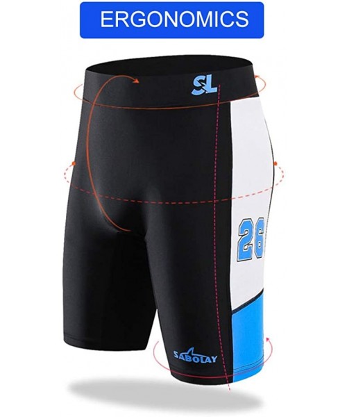 Racing Men Jammer Chlorine Resistant Drawstring Racing Swim Trunk - Black/White - CV18R5EE42Y