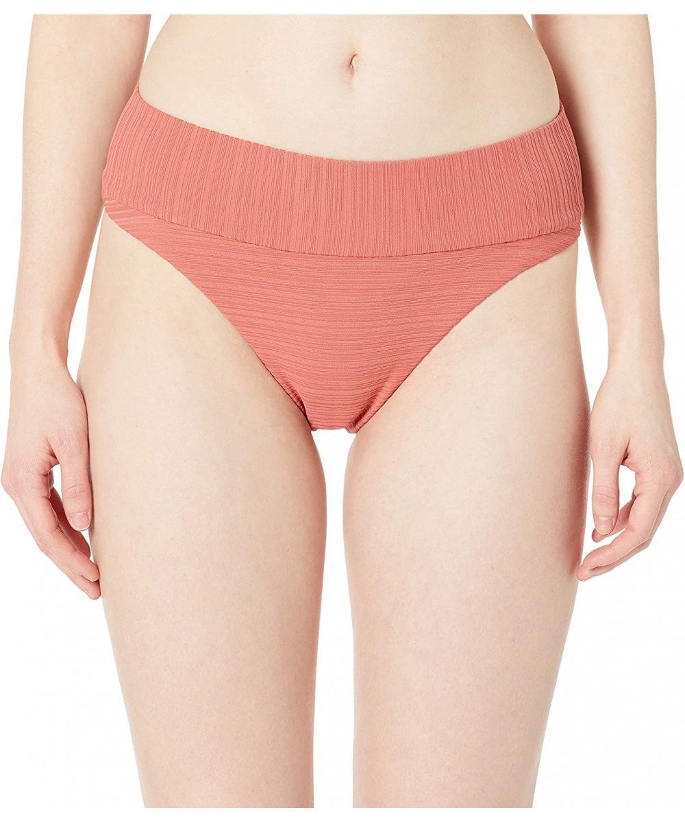 Bottoms Women's Premium Surf Hi Waist Bikini Bottom - Rust - CD18W2QL8DE