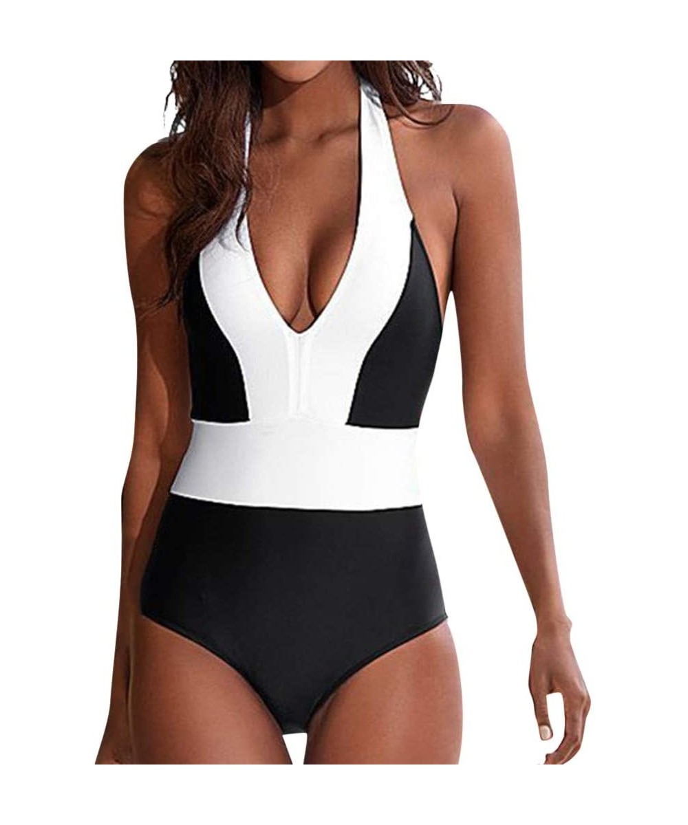 One-Pieces Swimwear for Womens 4th of July Gifts Onsale Women One Piece Swimsuit Push Up Bandage Swimwear Monokini Bathing Su...