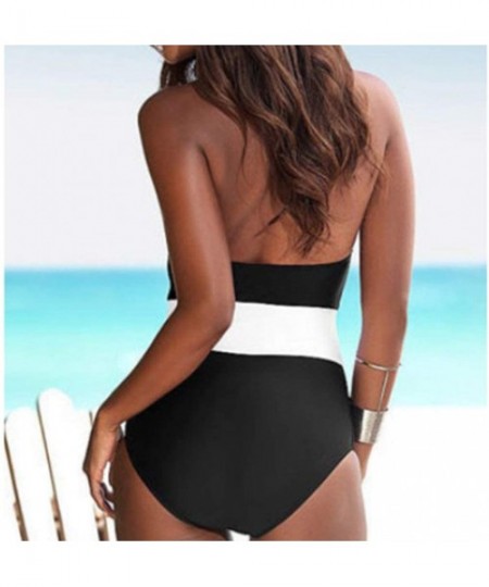 One-Pieces Swimwear for Womens 4th of July Gifts Onsale Women One Piece Swimsuit Push Up Bandage Swimwear Monokini Bathing Su...