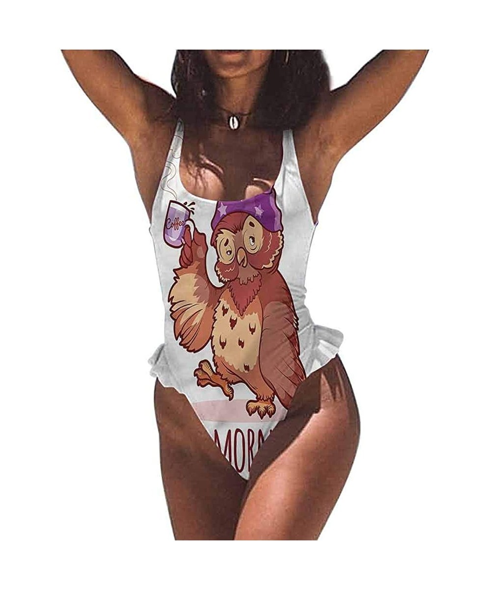 Bottoms Swimwear Women's Bikinis Funny- Hipster Animal Glasses Great on All Body Types - Multi 15-one-piece Swimsuit - C019E7...