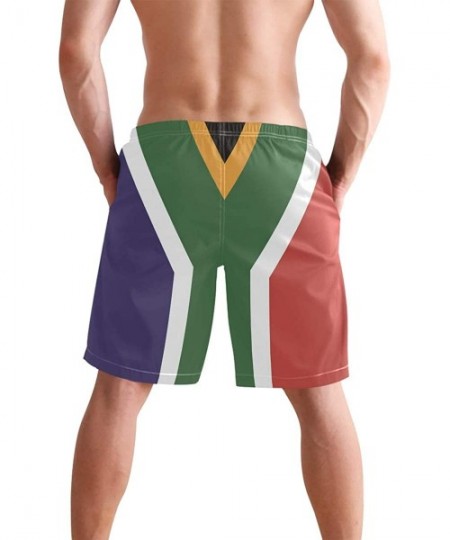 Board Shorts Mens Swim Trunks Sweden Flag Beach Board Shorts - South African Flag - CM18L462KI9