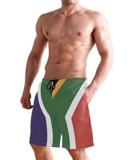 Board Shorts Mens Swim Trunks Sweden Flag Beach Board Shorts - South African Flag - CM18L462KI9