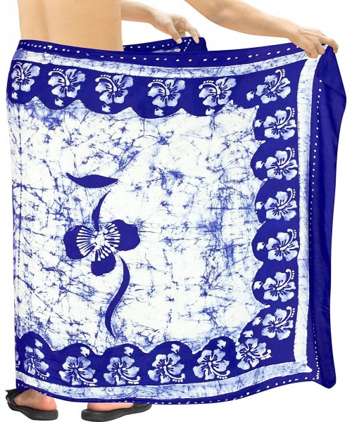 Cover-Ups Men's Loungewear Hawaii Sarongs for Men Plus Size Beach Wrap Vacation - Blue_p345 - C612NTMDAY3