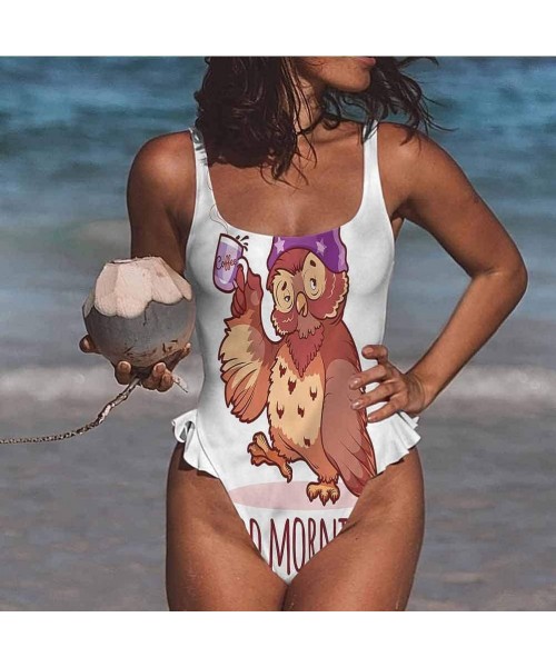 Bottoms Swimwear Women's Bikinis Funny- Hipster Animal Glasses Great on All Body Types - Multi 15-one-piece Swimsuit - C019E7...