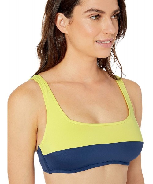 Tops Women's Dd Cup Tank Bikini Top Swimsuit - In the Loop Blue Opal - C018OEK3KUG