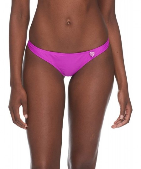 Tankinis Women's Smoothies Thong Solid Minimal Coverage Bikini Bottom Swimsuit - Magnolia - C618HW68QMY