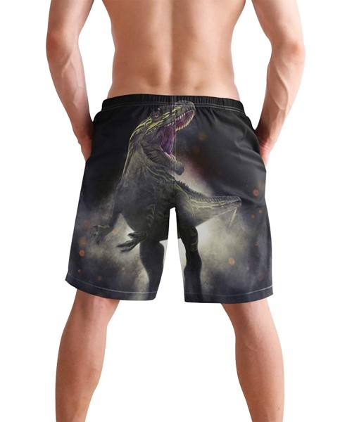 Board Shorts Men's Quick Dry Swim Trunks with Pockets Beach Board Shorts Bathing Suits - 3d Allosaurus - C1195W3Z2WW