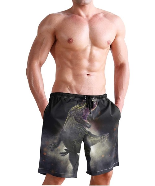 Board Shorts Men's Quick Dry Swim Trunks with Pockets Beach Board Shorts Bathing Suits - 3d Allosaurus - C1195W3Z2WW