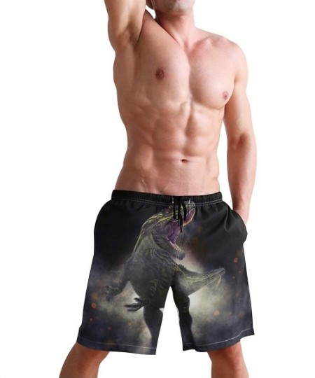 Board Shorts Men's Quick Dry Swim Trunks with Pockets Beach Board Shorts Bathing Suits - 3d Allosaurus - C1195W3Z2WW