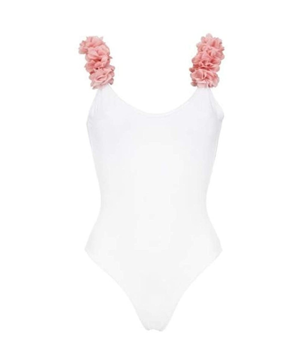 One-Pieces One Piece Swimsuit Women Girl Family Matching Sexy Bikini Mother Daughter 3D Flower Straps Monokini Bathing Suits ...