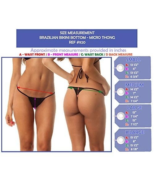 Sets G-String Micro Thong Triangle Top Bikini Set Women's Sexy Teeny Mini Brazilian Swimsuits - .Maresias - C518A554DKH