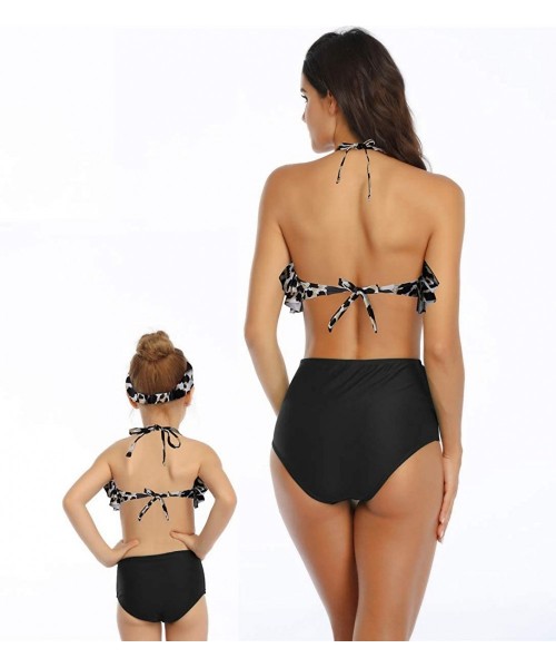 Tankinis Women Two Pieces Swimsuit Ruffle Swimwear Kids Girls Bikini Bathing Suit Mommy and Me Matching Family Beachwear Sets...