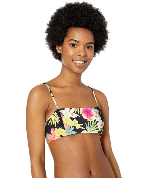 Tops Women's Sweet Aloha Bralette Bikini Top - Black - CO18EYLW23H