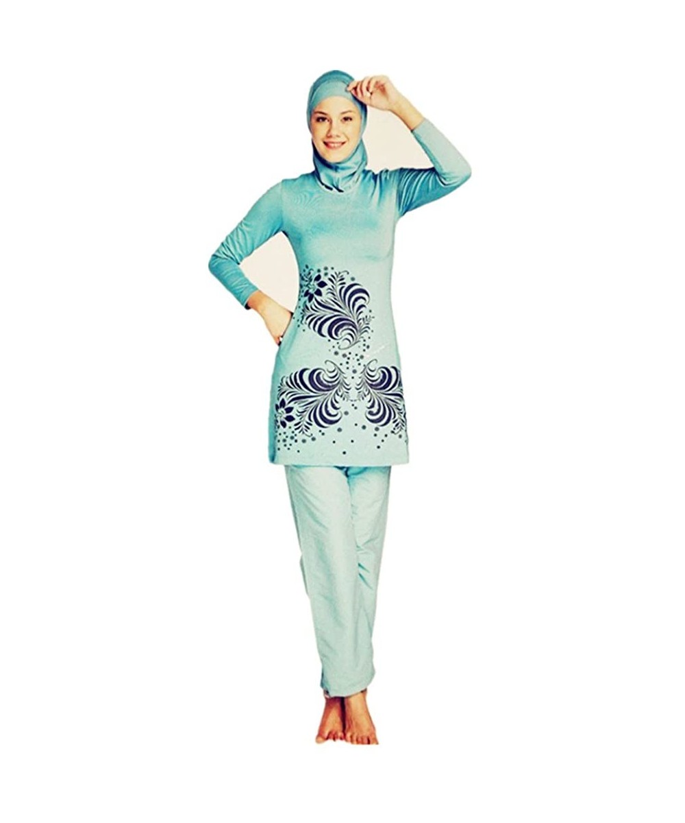 One-Pieces Women Muslim Swimwear Islamic Modest Swimsuit Full Body Beachwear Burkini - S1 - CO18G7WZ433