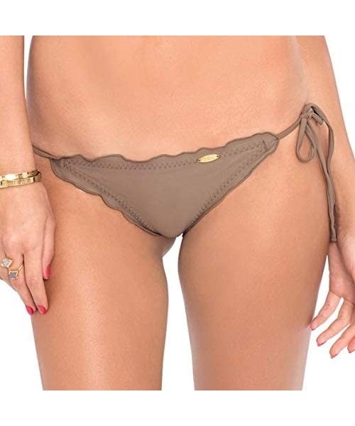 Tankinis Women's Cosita Buena Wavy Tie-Side Brazilian Bikini Bottom - Sandy Toes - CI12MY0WRYS