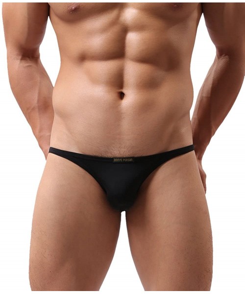 Briefs Low Waist Bikini Swimwear Men's Comfortable Fashion Underwear Briefs B1133 - 3 Pieces Black - C618YDE6TW7