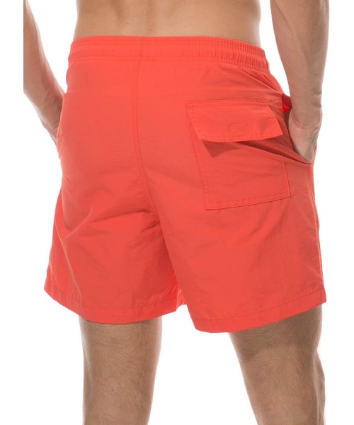 Board Shorts Men's Swim Trunks Bathing Suit Sports Shorts Dri Fit Lightweight with Pockets - B7orange - CW18UYRZGAQ