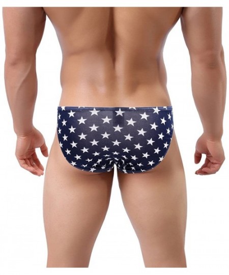 Briefs Mens Flag Underwear American Flag Printed Boxers and Thong G-String Briefs - F03-stripe - CJ12L5HCXL7