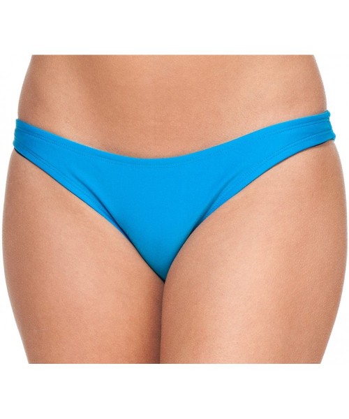 Bottoms Women's New Liquid or Shiny Bikini Swimsuit Bottom - Turquoise - CC11K5NM8E5