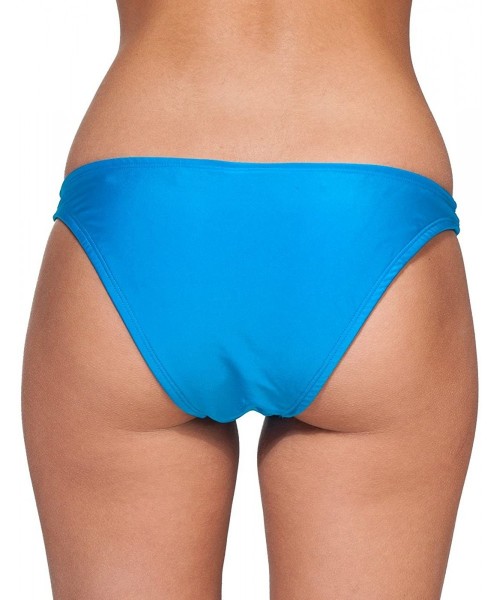 Bottoms Women's New Liquid or Shiny Bikini Swimsuit Bottom - Turquoise - CC11K5NM8E5