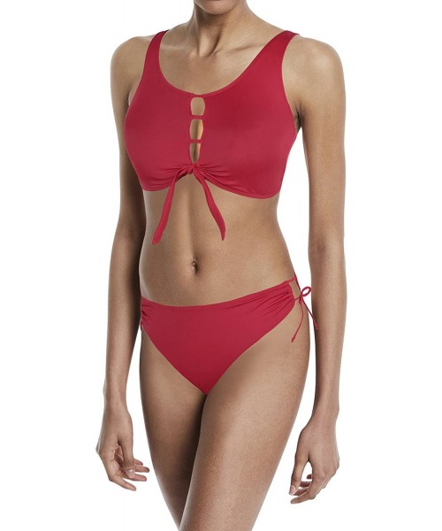 Tops Women's Two Piece Bikini Sets Padded Push Up Swimsuits Beachwear - Red Bikini Set - CN180M22H84