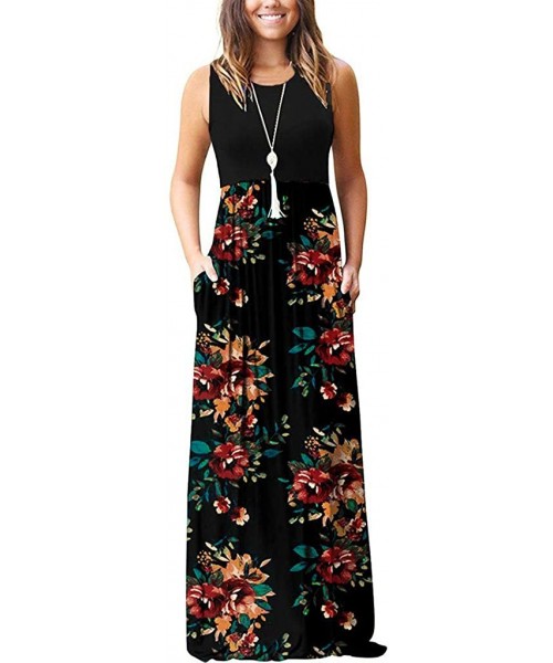 Cover-Ups Maxi Dresses for Women Elegant 2020 Summer Casual Sleeveless Plain Cami Tank Dress Sexy Holiday Beach Party Long Dr...