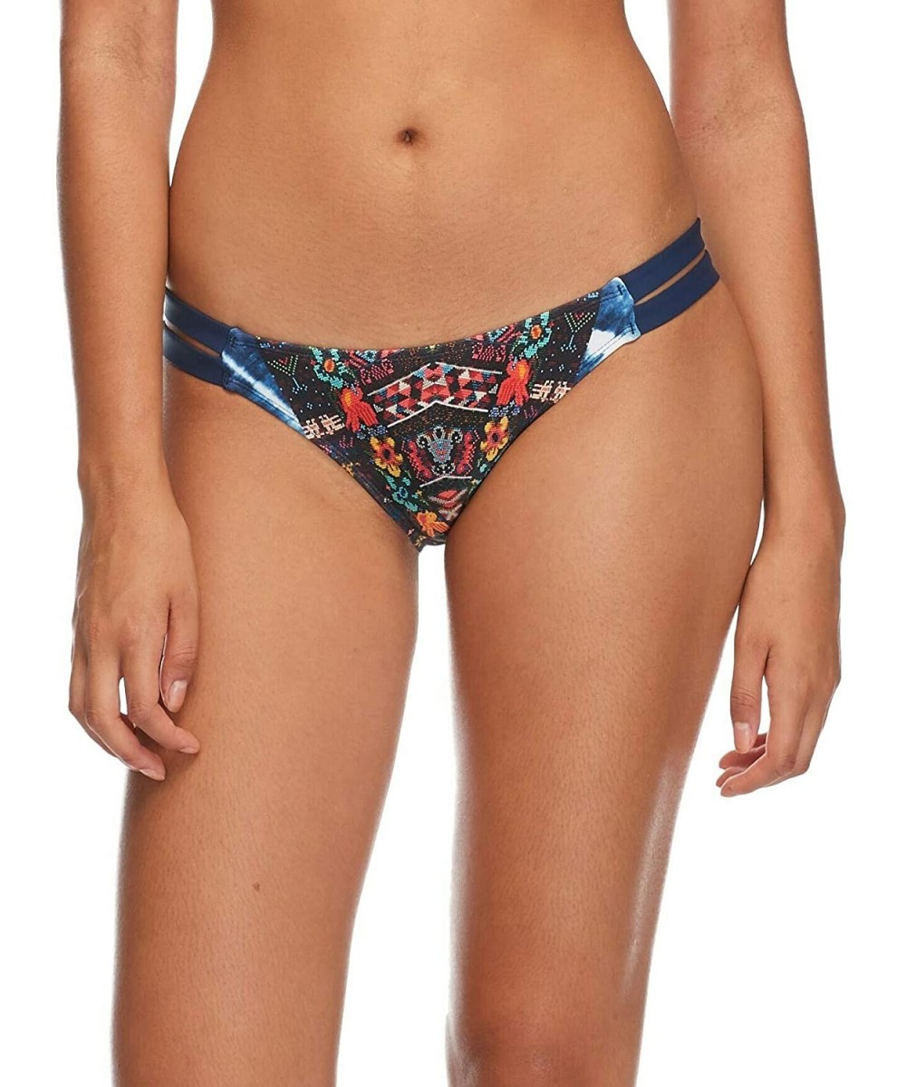 Tankinis Women's Low Rider Mid Rise Bikini Bottom Swimsuit - Athena Navy Print - CF18ICAOXTT