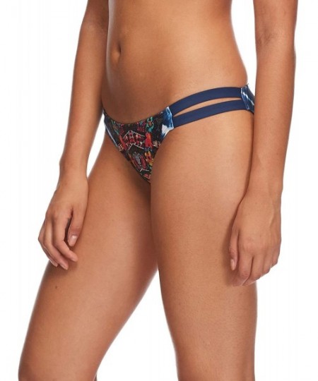 Tankinis Women's Low Rider Mid Rise Bikini Bottom Swimsuit - Athena Navy Print - CF18ICAOXTT