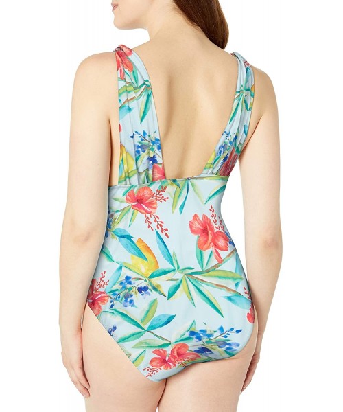 One-Pieces Athena Women's Over The Shoulder Surplice One Piece - Simple Floral - CN18YAS5KRK