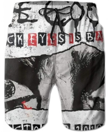 Trunks Man's Summer Personality Quick Dry Beach Drawstring Swim Trunks-Alice Cooper - White - CJ19E9KHYMX