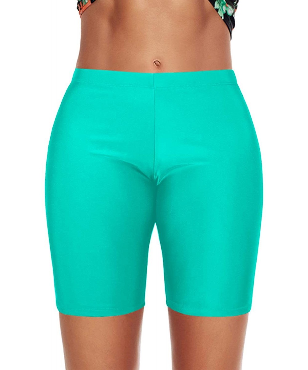 Board Shorts Women Swim Shorts Boyshorts Bathing Suit Tankini Bottoms Stretch High Waist Sports Boards Shorts Green(boyshorts...