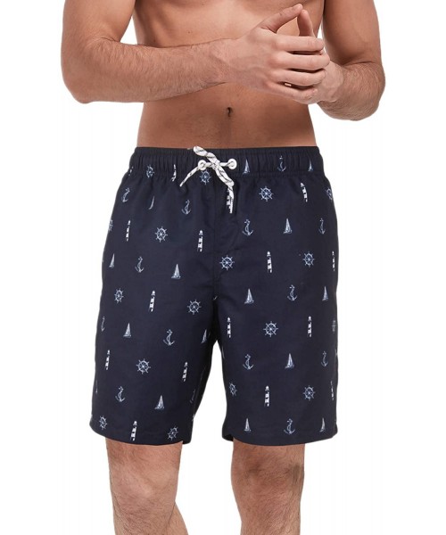 Trunks Men's Swim Trunks Quick Dry Beach Shorts with Pockets - Sea Horse - C3194HM7Q3L