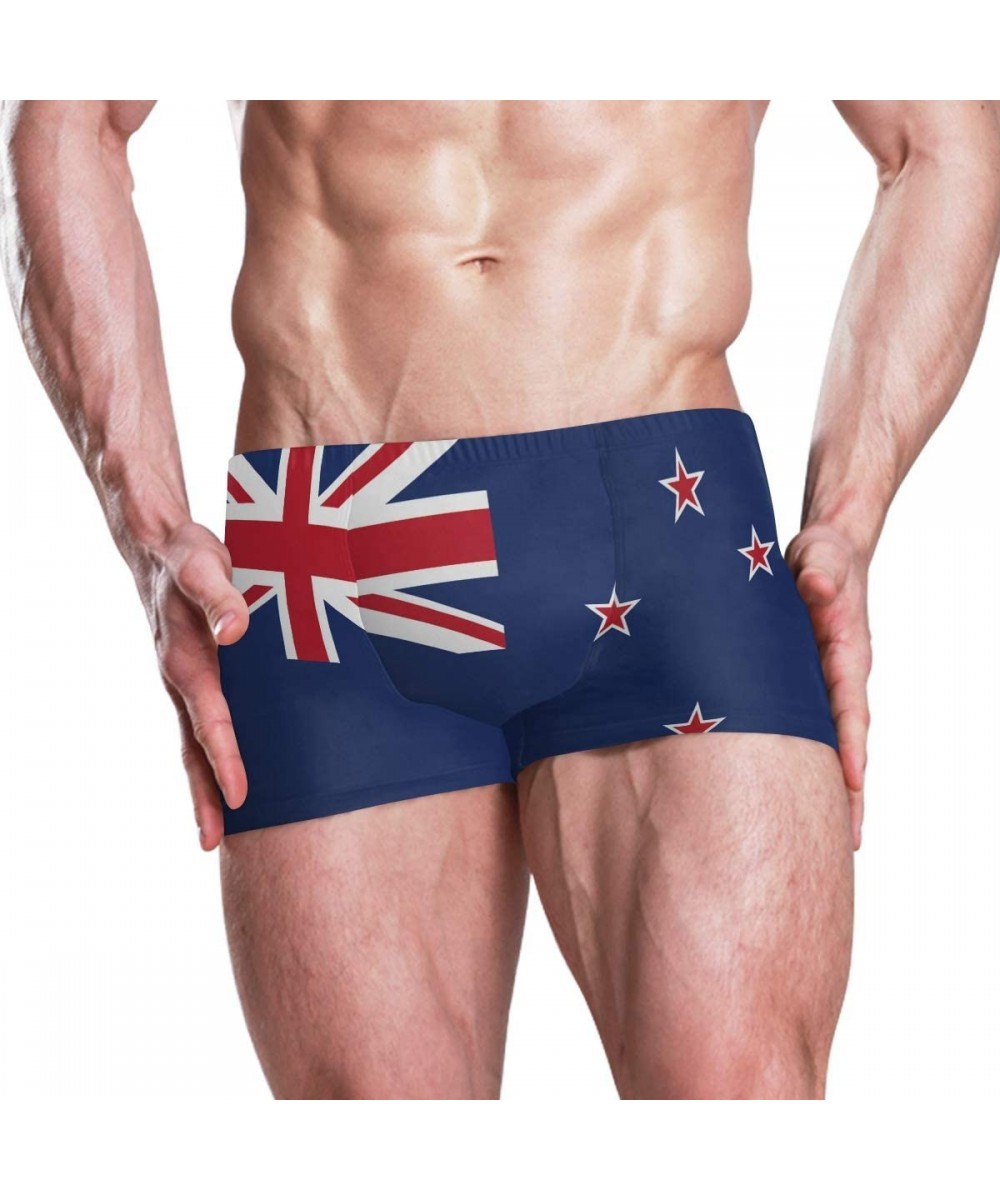 Racing New Zealand Flag Men's Swim Trunks Square Leg Swimsuit Swimwear Boxer Brief - New Zealand Flag - CK18TMUA7SY