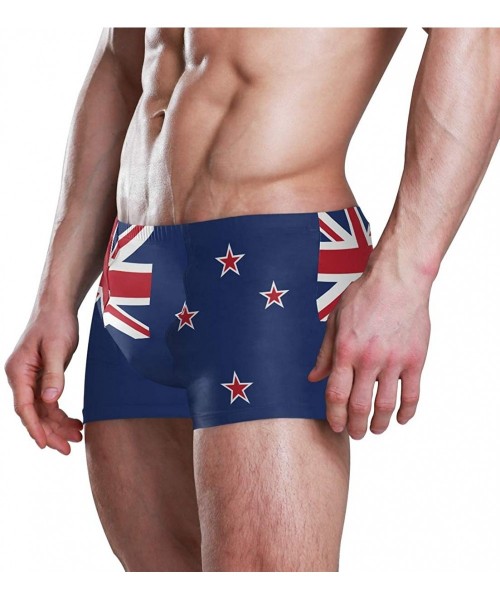 Racing New Zealand Flag Men's Swim Trunks Square Leg Swimsuit Swimwear Boxer Brief - New Zealand Flag - CK18TMUA7SY