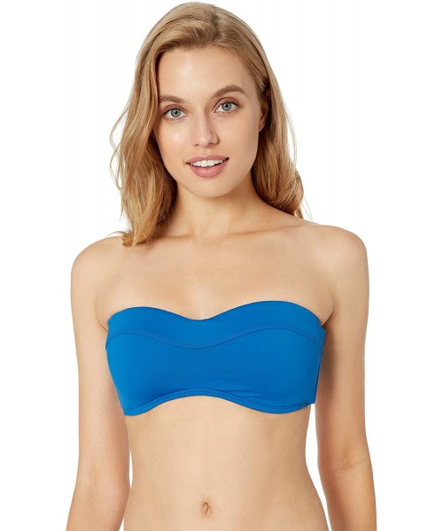 Tops Women's Bridget Bandeau Bikini Top Swimsuit with Molded Cups - Nile Blue - C718GWSNLHN