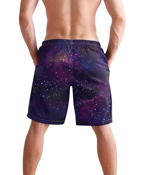 Board Shorts Men's Swim Trunks Japanese Cherry Blossom with Mount Fuji Quick Dry Beach Board Shorts with Pockets - Nebula Gal...