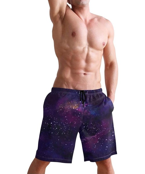 Board Shorts Men's Swim Trunks Japanese Cherry Blossom with Mount Fuji Quick Dry Beach Board Shorts with Pockets - Nebula Gal...