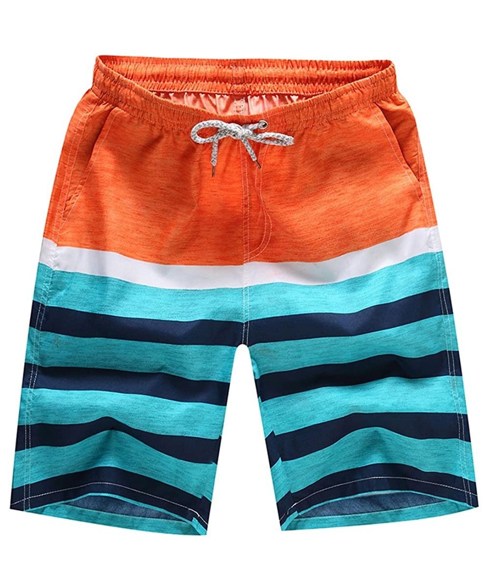 Trunks 2020 Fashion 3D Print Beach Shorts for Men Casual Outdoor Plus Drawstring 9" Inseam Swim Trunks Bathing Suits - Aa-ora...