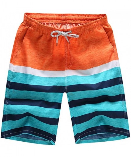 Trunks 2020 Fashion 3D Print Beach Shorts for Men Casual Outdoor Plus Drawstring 9" Inseam Swim Trunks Bathing Suits - Aa-ora...