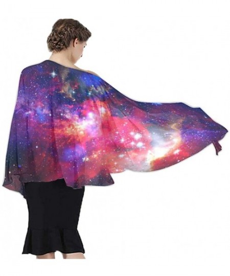 Cover-Ups Women Fashion Shawl Wrap Summer Vacation Beach Towels Swimsuit Cover Up - Space Galaxy - CV190TSC3GW