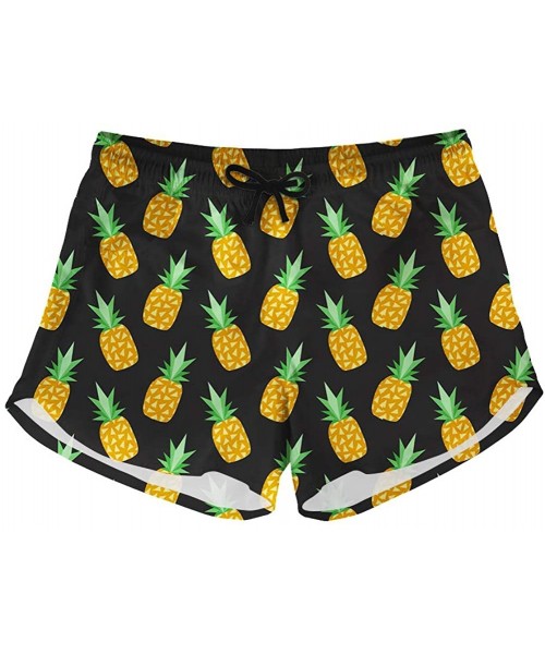 Board Shorts Womens Beach Shorts Beachwear Yoga Summer Drawstring Sport Running Breechcloth - Pineapple X3 - CT194EOA7SY