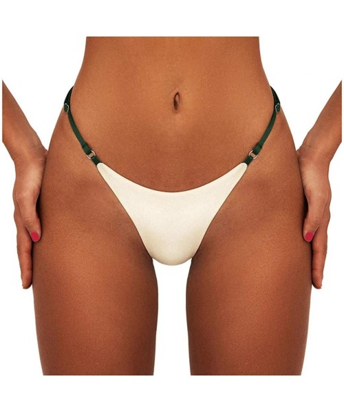 Bottoms One Piece Swimsuit Thong Women Sexy Bottoms Bikini Swimwear Thong V Swim Trunks - Z05 - CR19DW4H6E2