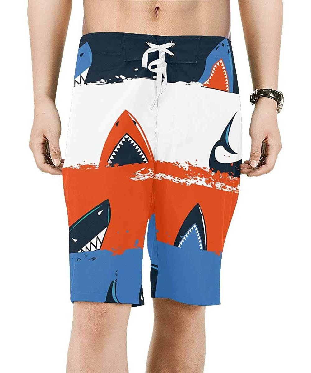 Board Shorts Men's Printed Board Shorts Loose Fit Quick Dry No Mesh Lining - Design 10 - C318R67TNKM