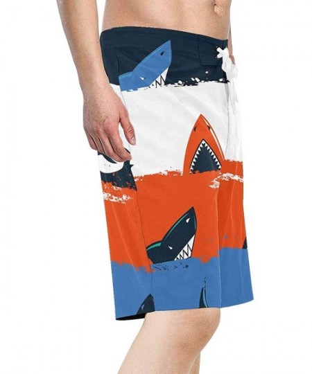 Board Shorts Men's Printed Board Shorts Loose Fit Quick Dry No Mesh Lining - Design 10 - C318R67TNKM