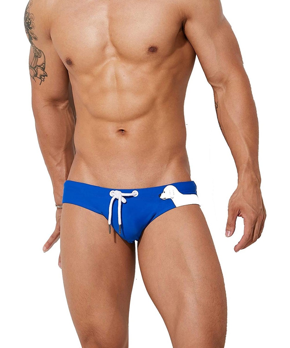 Briefs Mens Low Rise Brief Bikini Swimwear - 00901 Blue - CI199C77H9Y