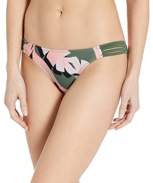 Tankinis Women's Flirty Surf Rider Bikini Bottom Swimsuit - Surface Cactus Leaf Print - C518Z064YL5