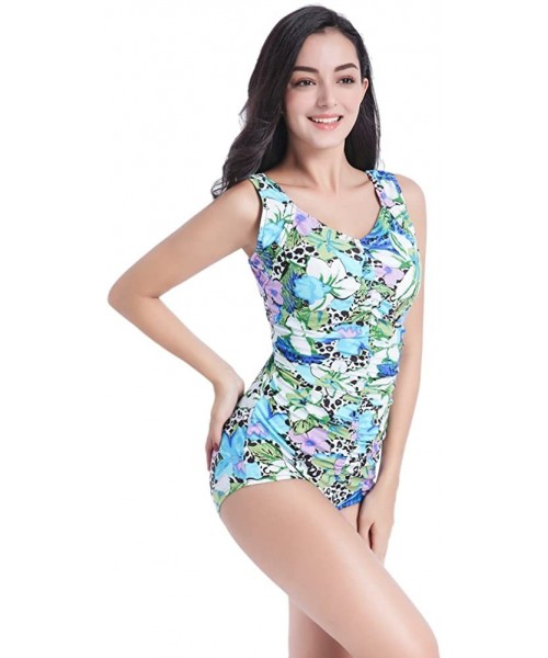 One-Pieces Pocketed Swimwear Mastectomy Swimsuit for Silicone Breast Form Breast Cancer Woman Swimwear886 - Blue - CF18YCSH0CI